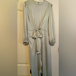 Light green silk dress
